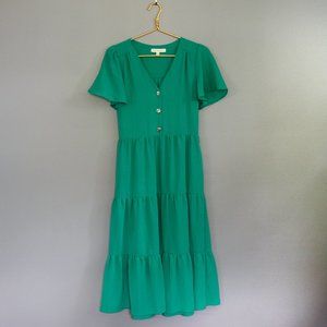 Monteau Green Midi Dress